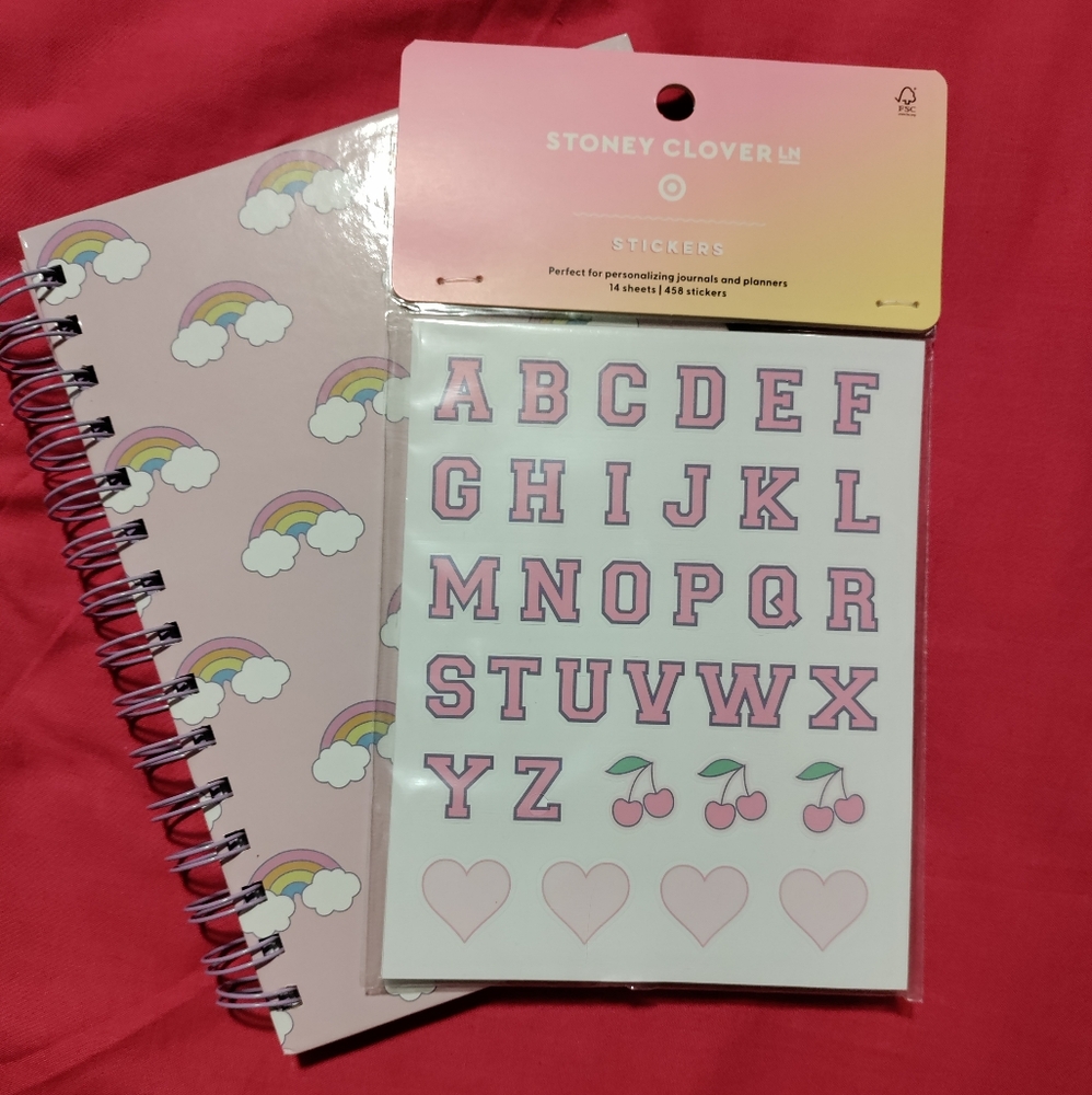 Stoney Clover Lane Journal/Planner with A Pack of Vinyl Stickers, Customizable